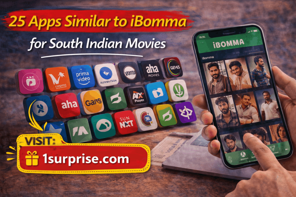 Apps similar to iBomma for South Indian movies
